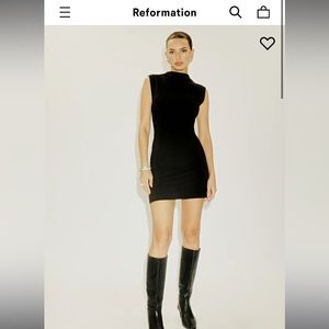 NWT Reformation Alden Dress in Black